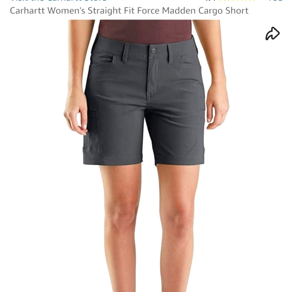 Ladies size 2 Carhartt Force Madden quick dry shorts